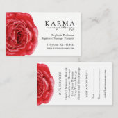 Rosen-Massage-Therapeut-Geschäfts-Karten Terminkarte (Vorne/Hinten)
