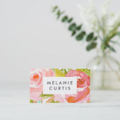 Rosen mit Blumen Visitenkarte (Stehend Vorderseite)