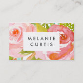 Rosen mit Blumen Visitenkarte (Vorderseite)