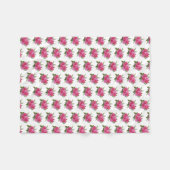 Rosen mit Dahlien Fleecedecke (Vorderseite (Horizontal))
