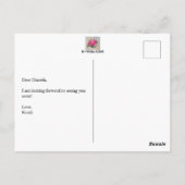 Rosen mit Dahlien Postkarte (Rückseite)