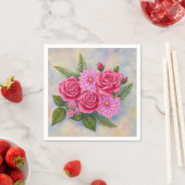 Rosen mit Dahlien Serviette (Beispiel)