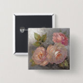 Rosen mit Grau Button (Vorne & Hinten)