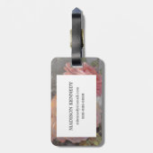 Rosen mit Grau Gepäckanhänger (Rückseite vertikal)