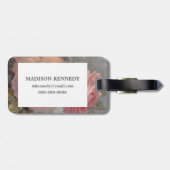 Rosen mit Grau Gepäckanhänger (Rückseite horizontal)