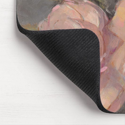 Rosen mit Grau Mousepad (Ecke)