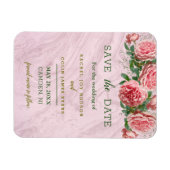 Rosen mit Grünpflanzen Save the Date Einladung Magnet (Horizontal)