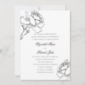 Rosen Moderne Klassische Formelle Eltern Hochzeit Einladung (Vorderseite)