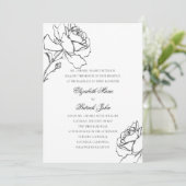Rosen Moderne Klassische Formelle Eltern Hochzeit Einladung (Stehend Vorderseite)