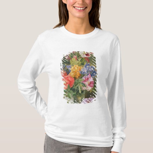 Rosen, Mohnblume und Pelargonia T-Shirt (Vorderseite)