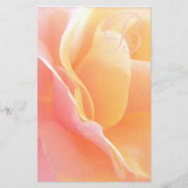 Rosen-Monogramm stationär Briefpapier