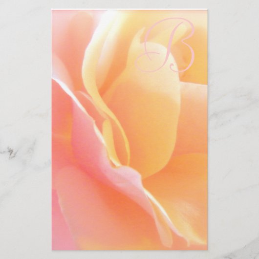 Rosen-Monogramm stationär Briefpapier (Vorderseite)