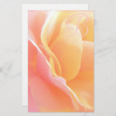 Rosen-Monogramm stationär Briefpapier (Vorne/Hinten)