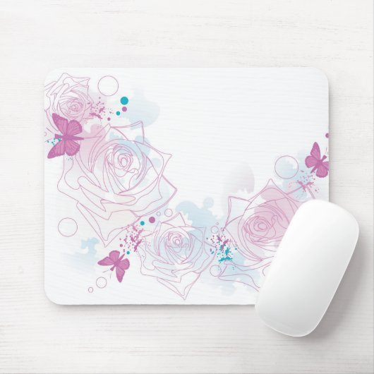 Rosen Mousepad (Mit Mouse)