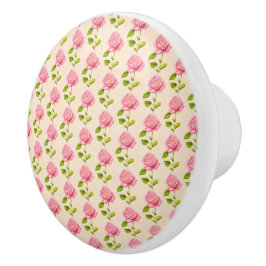 Rosen Muster rosa pink Keramikknauf