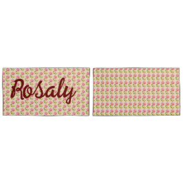 Rosen Muster rosa pink Kissenbezug