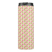Rosen Muster rosa pink Thermosbecher (Rückseite)