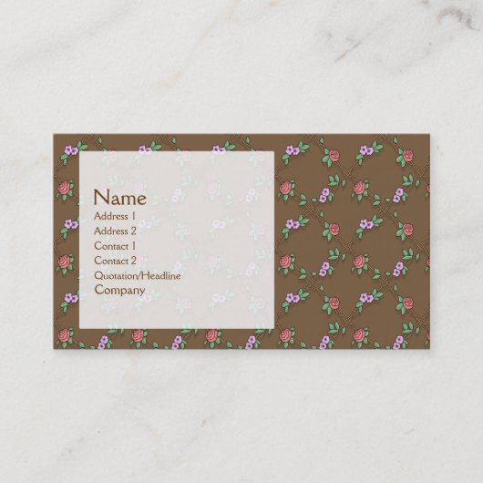 Rosen-Muster Visitenkarte (Vorderseite)