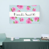 Rosen, Muster von Rose, Blume, süß 16 Banner (Messeveranstaltung)
