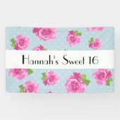 Rosen, Muster von Rose, Blume, süß 16 Banner (Horizontal)