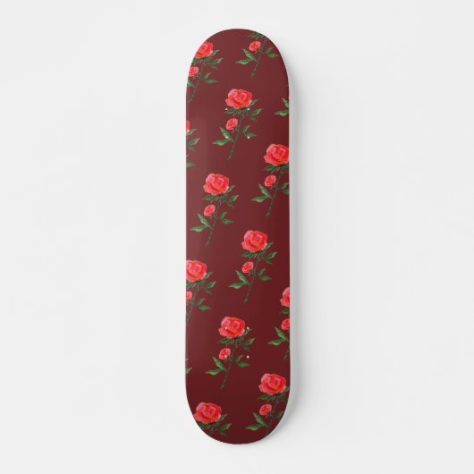 Rosen-MusterSkateboard Skateboard (Vorne)