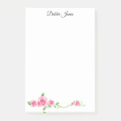 Rosen nach dem Mitteilen rosa Post-it Klebezettel (Vorderseite)