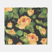 Rosen, nahtloses Blumenmuster. Fleecedecke (Vorderseite (Horizontal))