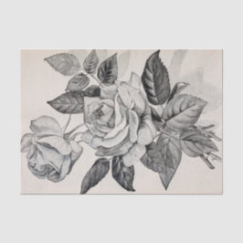 Rosen-Niederlassungs-Antiken-Druck 10" X 15" Seidenpapier