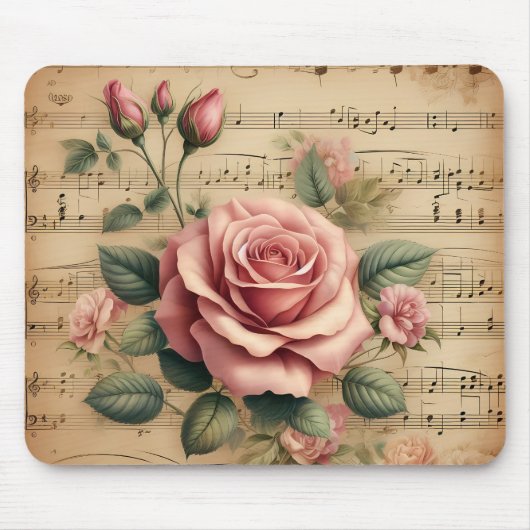 Rosen- & Noten-Mauspad Mousepad (Vorne)