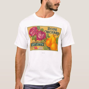 Rosen-Obstgarten-Birnen-Kisten-Aufkleber T-Shirt