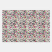 Rosen On Animal Pattern Geschenkpapier Set (Vorderseite)