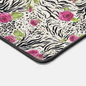 Rosen On Animal Pattern Schreibtischunterlage (Ecke)