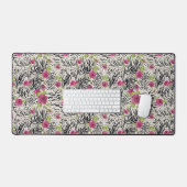 Rosen On Animal Pattern Schreibtischunterlage (Tastatur & Maus)