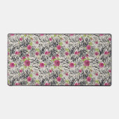 Rosen On Animal Pattern Schreibtischunterlage (Vorderseite)