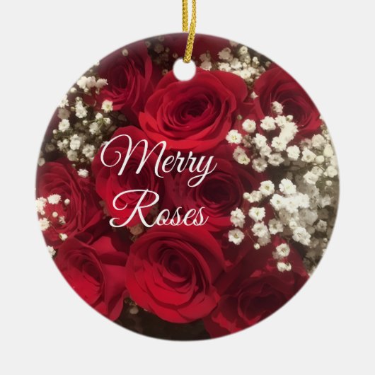 Rosen-Ornament Keramik Ornament (Vorne)