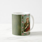 Rosen-Palmen-Schnur St. Philomena rosa Kaffeetasse (VorderseiteRechts)