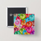Rosen-Parade-Knopf Button (Vorne & Hinten)