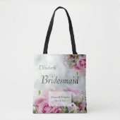 Rosen & Peonies Hochzeitsfeier von Bridesmaid Tasche (Vorderseite)