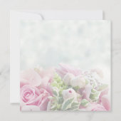 Rosen & Peony Buds Elegante Hochzeit der Blumen Einladung (Rückseite)