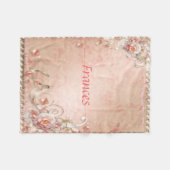 Rosen, Perlen und Edelsteine Fleecedecke (Vorderseite (Horizontal))