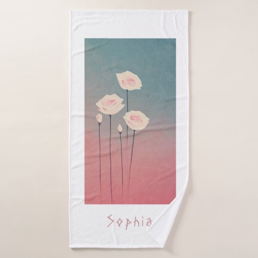 Rosen, Personalized Badehandtuch (Badehandtuch)