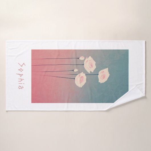Rosen, Personalized Badehandtuch (Badehandtuch)