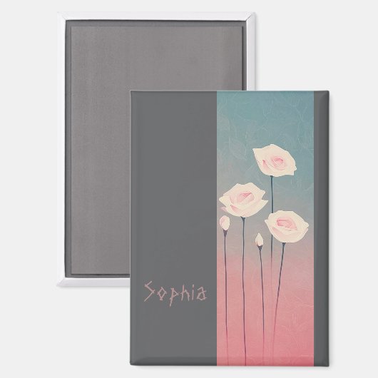 Rosen, Personalized Magnet (Vorderseite/Rückseite)