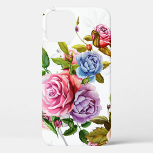Rosen, Pfingstrose mit Blättern und Kamille mit Ko Case-Mate iPhone Hülle