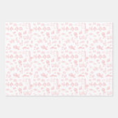Rosen Pink Charleston Toile Wrapping Paper Geschenkpapier Set (Vorderseite 3)