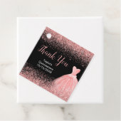 Rosen Pink Dress Imitate Glitzer Quinceanera Geschenkanhänger (Beispiel)