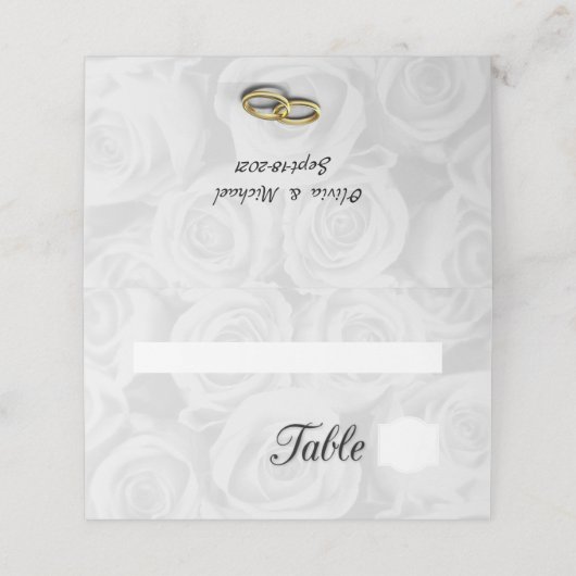 Rosen Platzkarte (Außenseite Aufgefaltet)