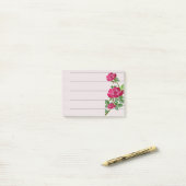 Rosen post-it klebezettel (Auf Schreibtisch)