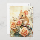 Rosen Postkarte (Vorne/Hinten)