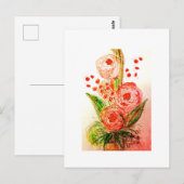 Rosen Postkarte (Vorne/Hinten)